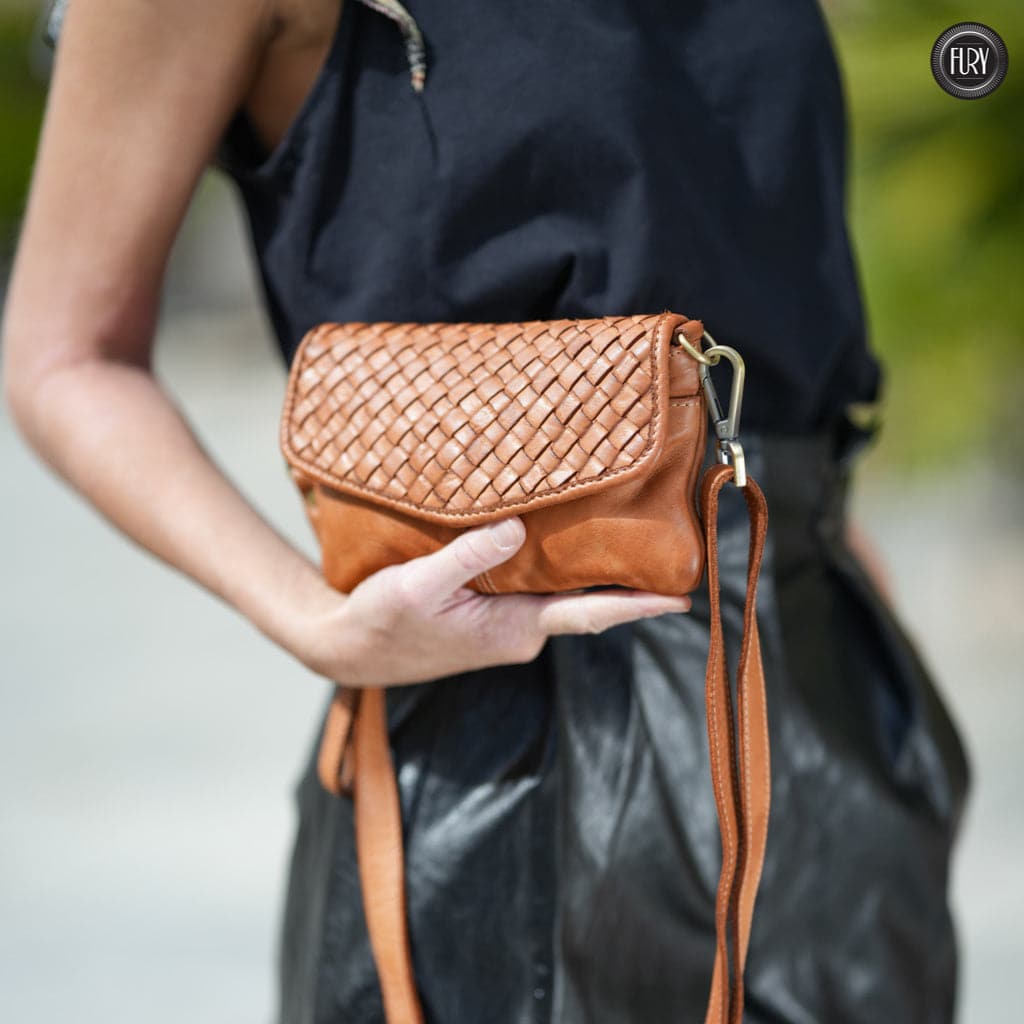 Pochette Tecla in pelle intrecciata - Fury