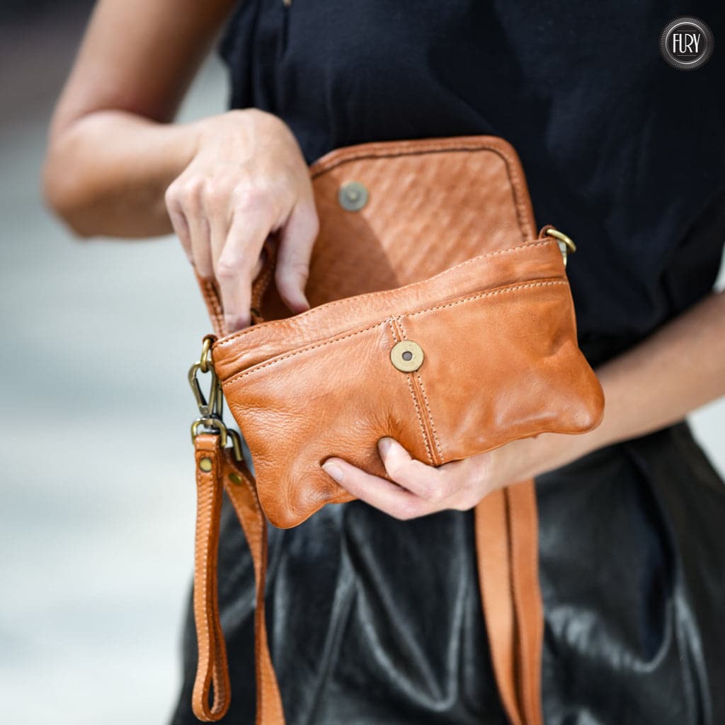 Pochette Tecla in pelle intrecciata - Fury