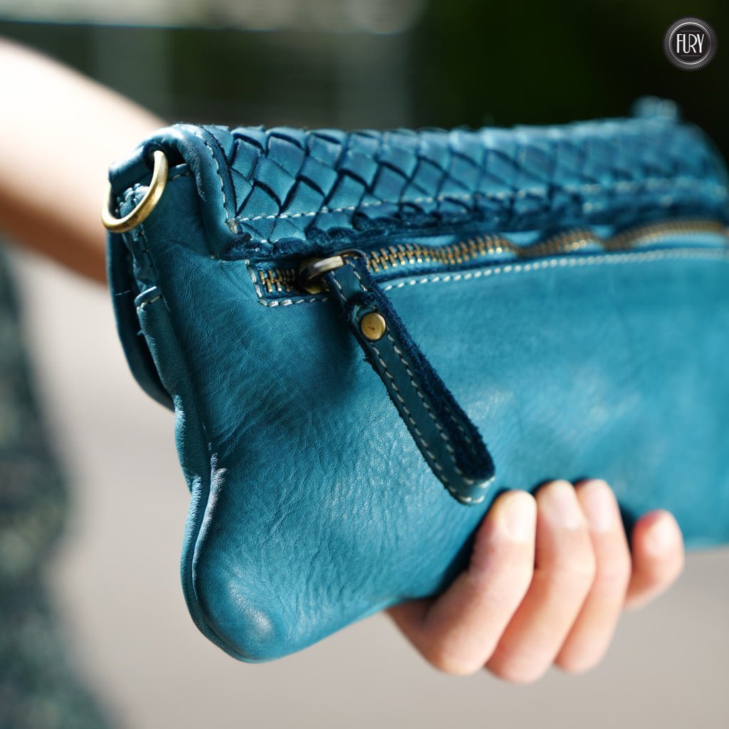 Pochette Tecla in pelle intrecciata - Fury