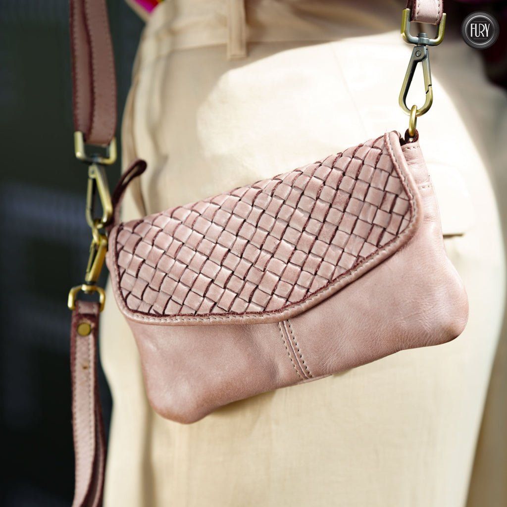 Pochette Tecla in pelle intrecciata - Fury