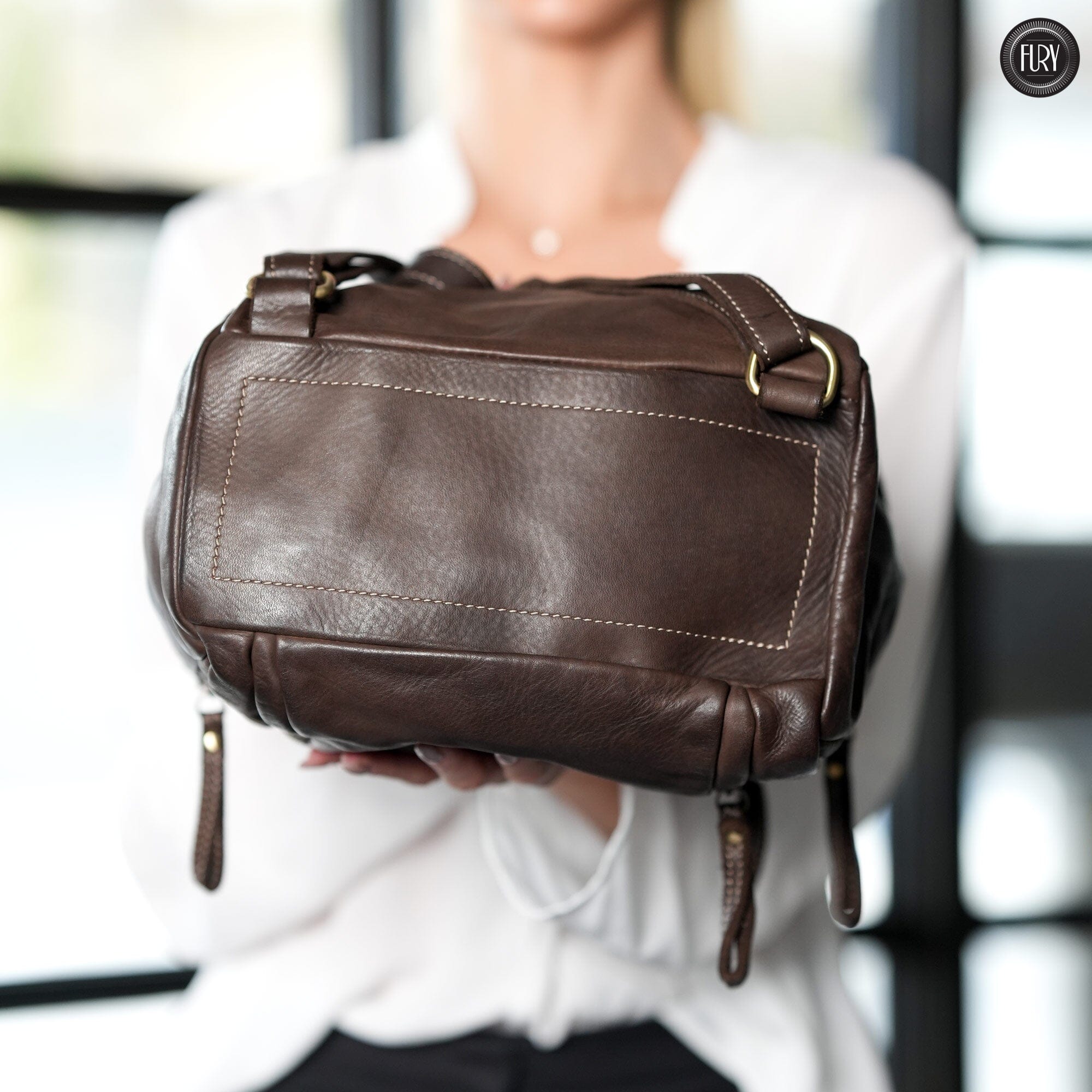 Zainetto multitasche in pelle Fury Bags