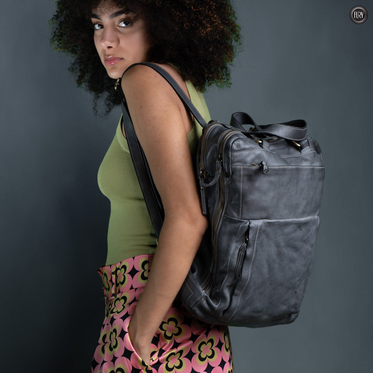 Zaino Daily unisex in pelle Fury Bags