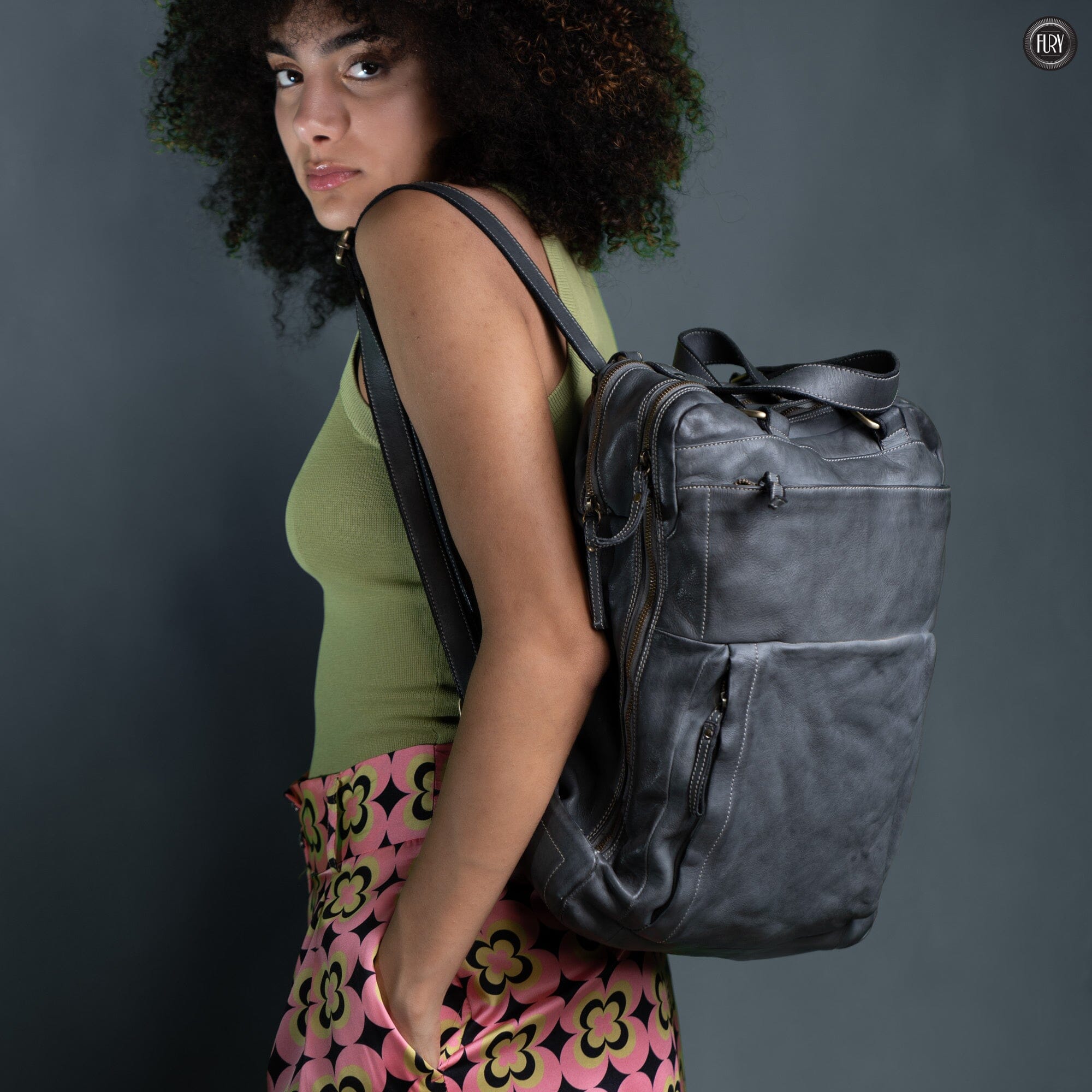 Zaino Daily unisex in pelle Fury Bags