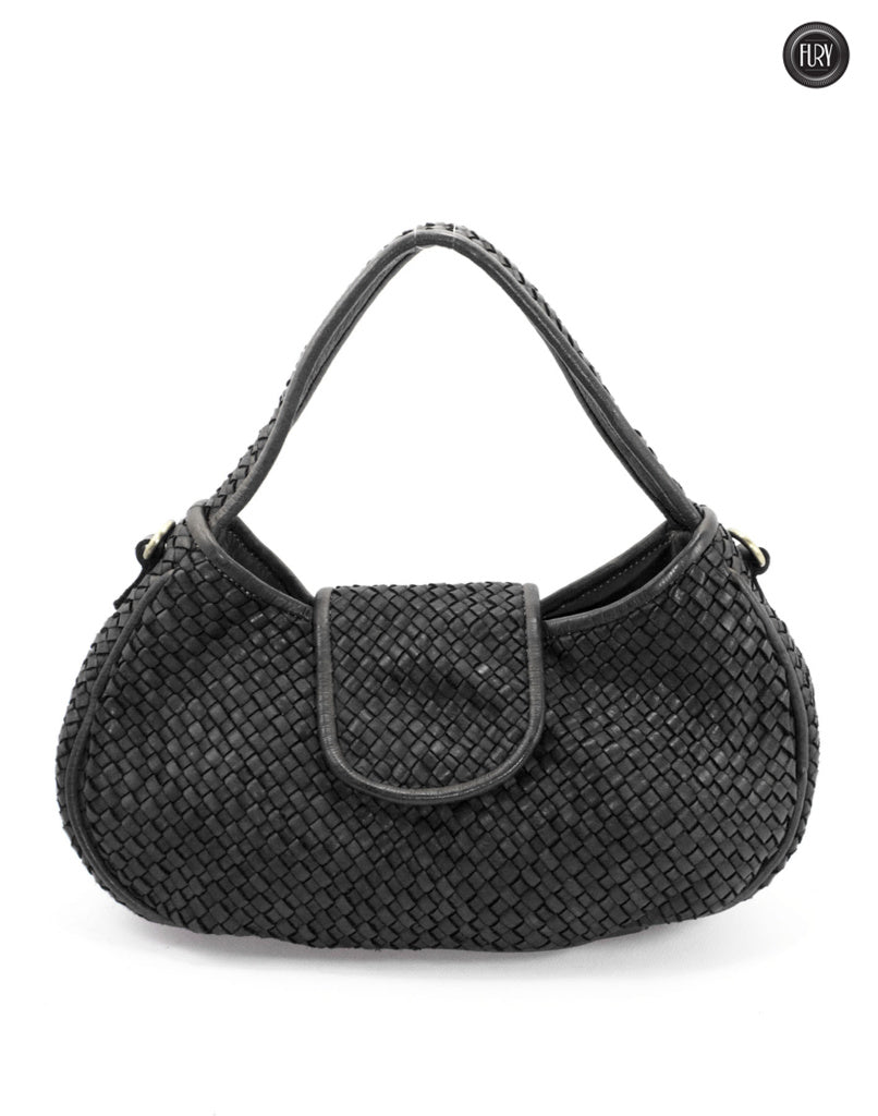 Borsa Clarissa in pelle intrecciata