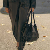 Borsa Caterina Riva in pelle intrecciata