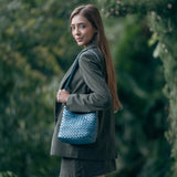 Borsetta Sibilla in pelle intrecciata