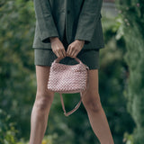 Borsetta Sibilla in pelle intrecciata