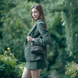 Borsetta Sibilla in pelle intrecciata