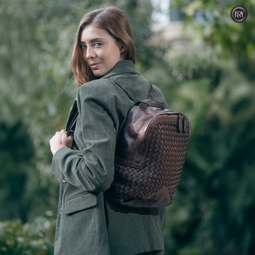 Zaino Arco in pelle intrecciata