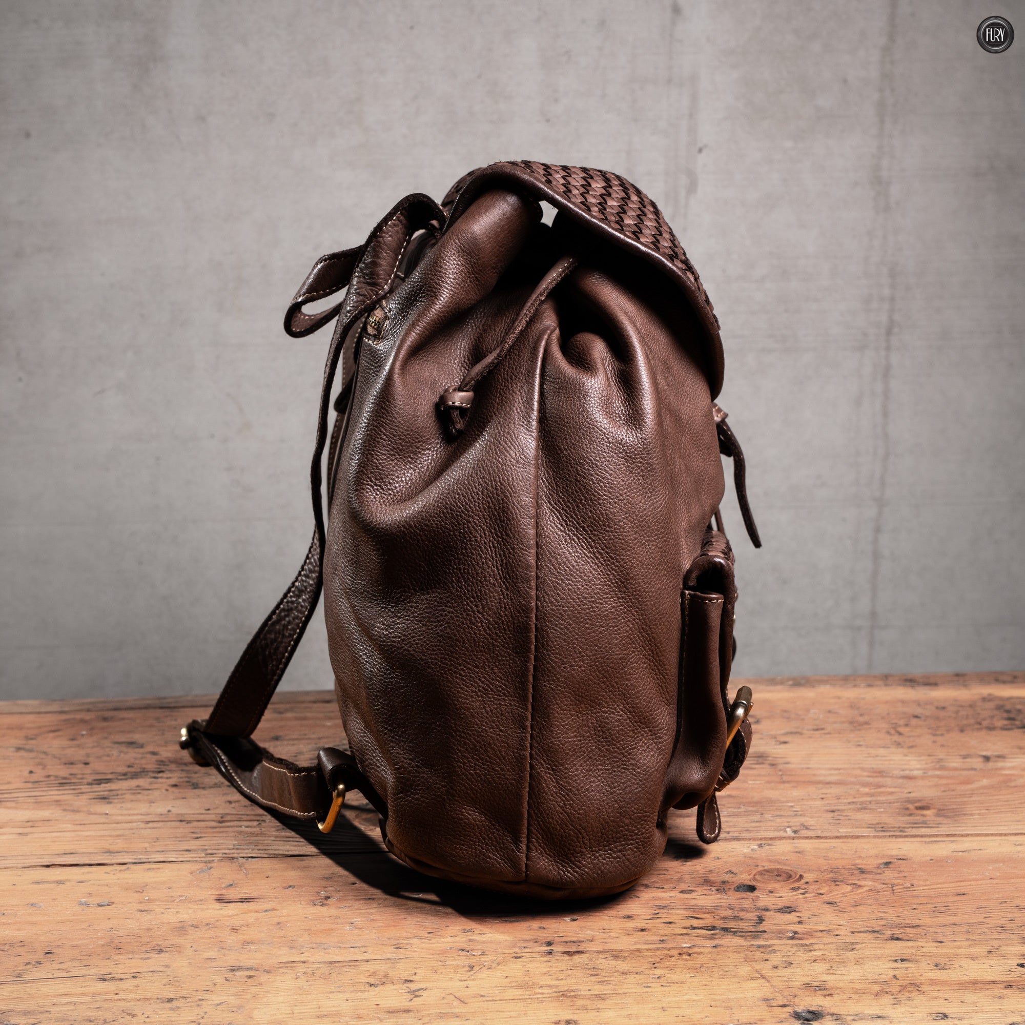 Zaino Lorenzo in pelle intrecciata