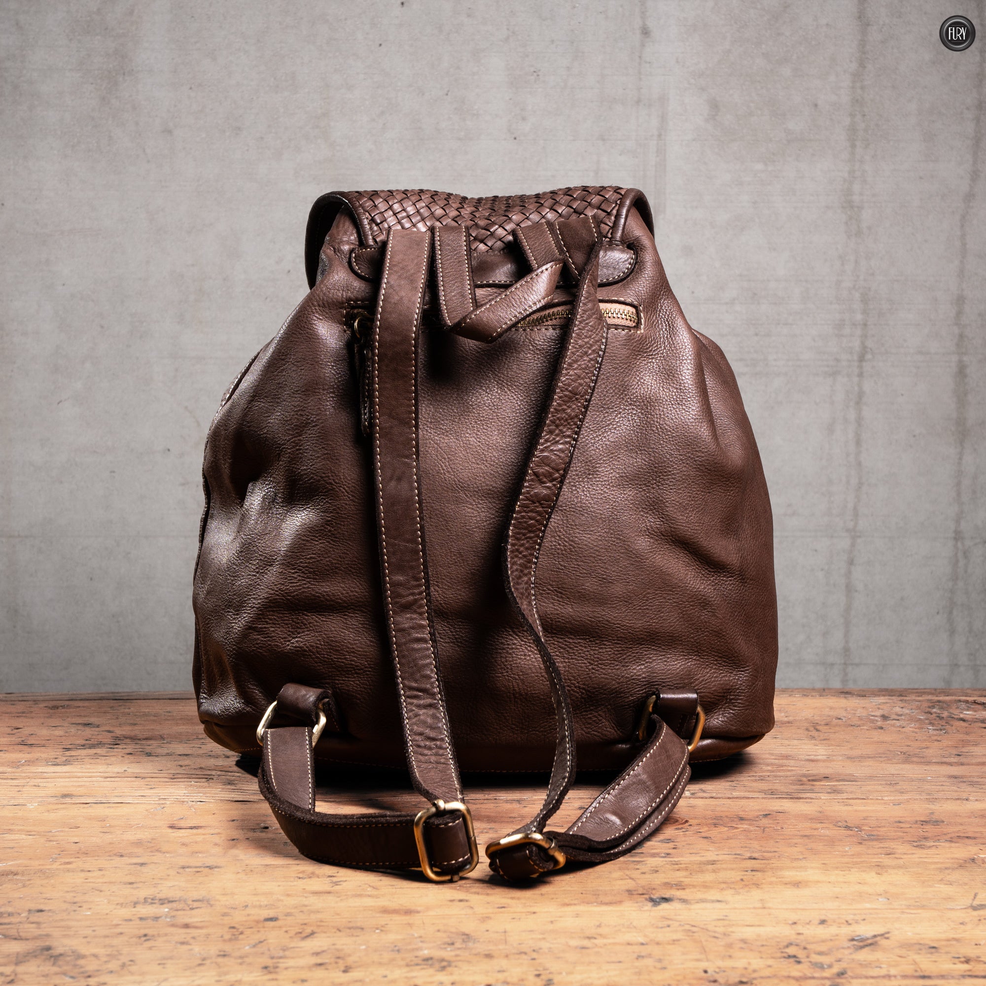 Zaino Lorenzo in pelle intrecciata