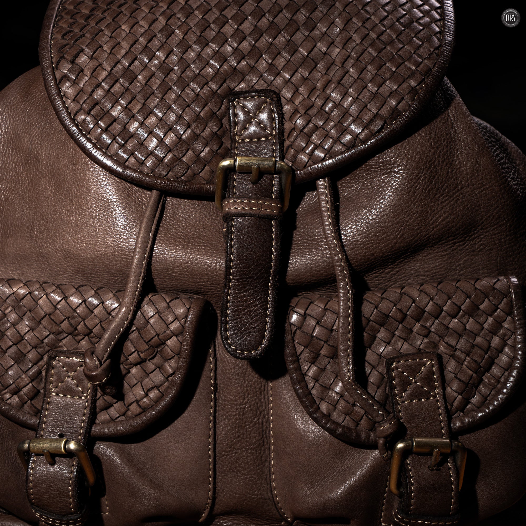 Zaino Lorenzo in pelle intrecciata