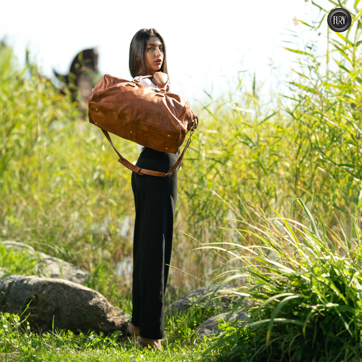 Mike leather duffle bag