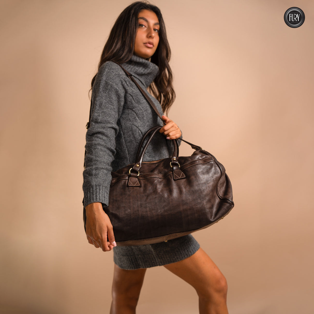 Mike leather duffle bag