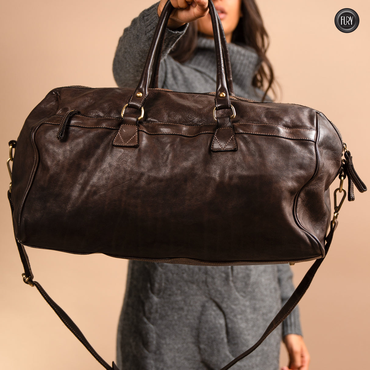 Mike leather duffle bag