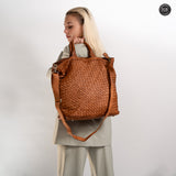 Virginia maxi bag in woven leather