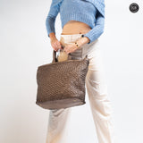 Virginia maxi bag in woven leather