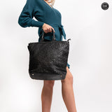 Virginia maxi bag in woven leather