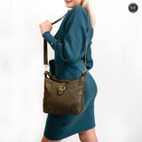 Sandy leather handbag