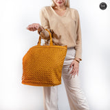 Virginia maxi bag in woven leather