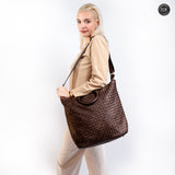 Virginia maxi bag in woven leather