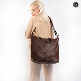 Virginia maxi bag in woven leather