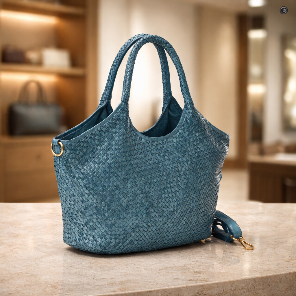 Borsa Nola Maxi in pelle intrecciata