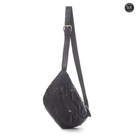 Marsupio Vana in pelle intrecciata