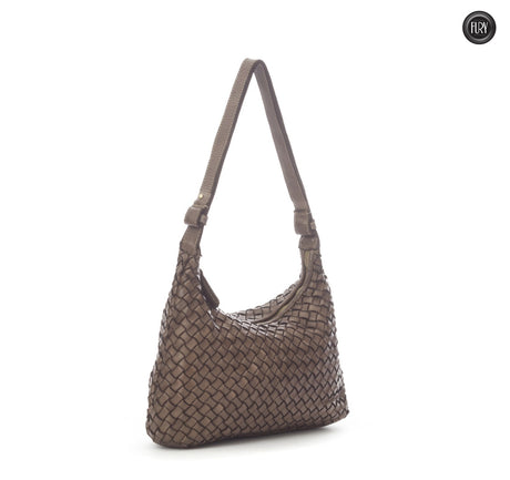 Borsa Laura in pelle intrecciata