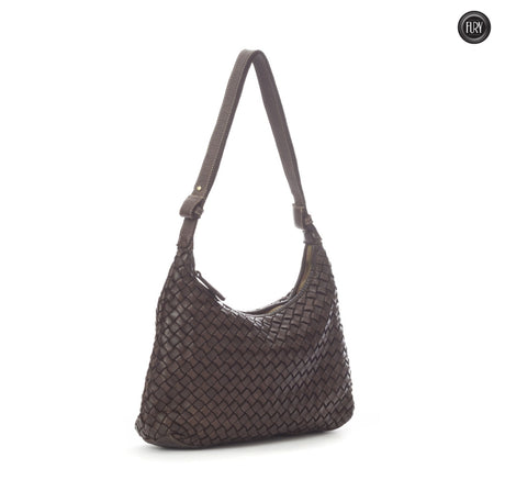 Borsa Laura in pelle intrecciata