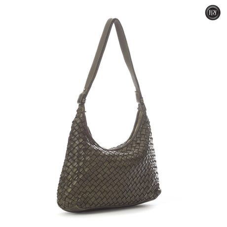 Borsa Laura in pelle intrecciata