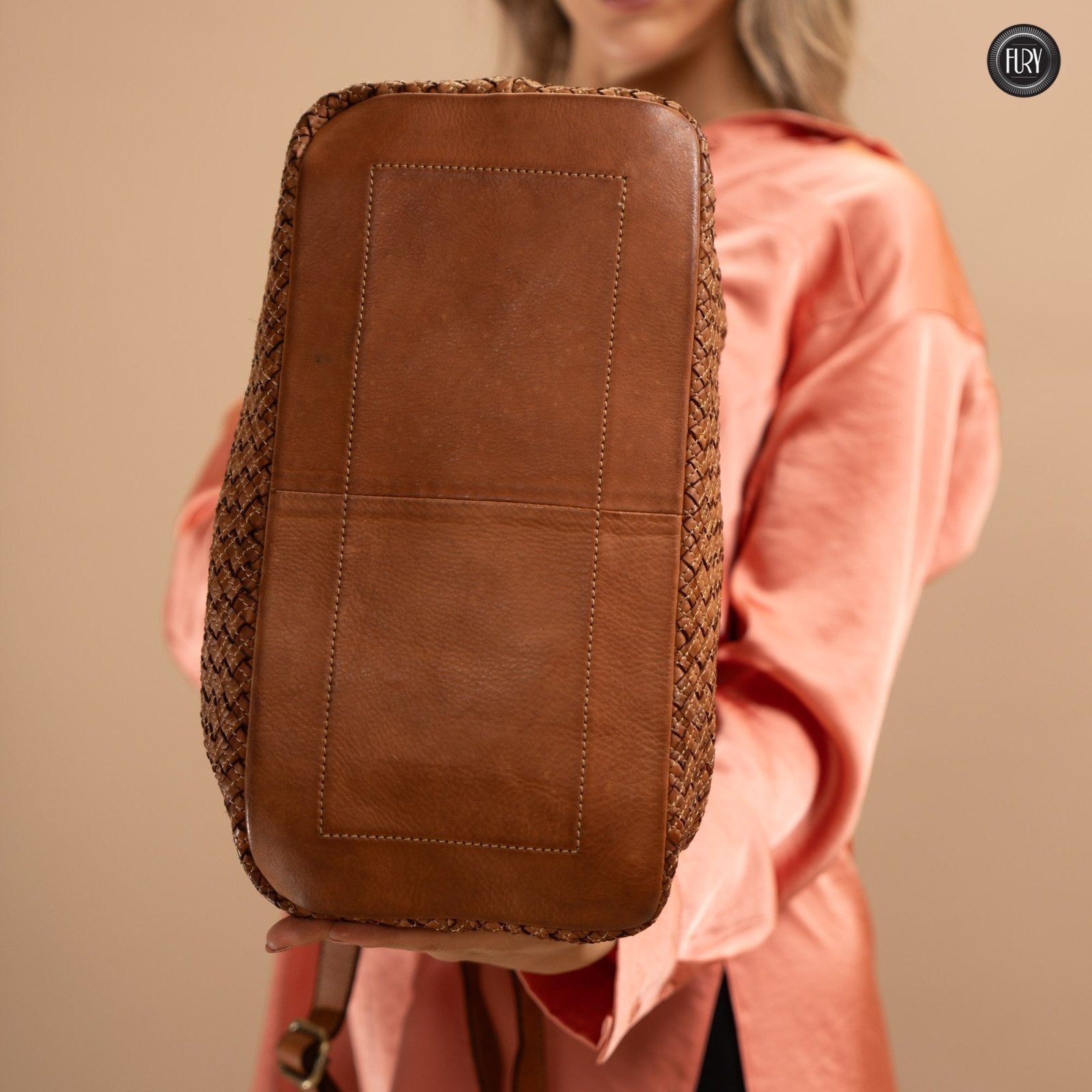 Borsa Agata in pelle intrecciata - Fury