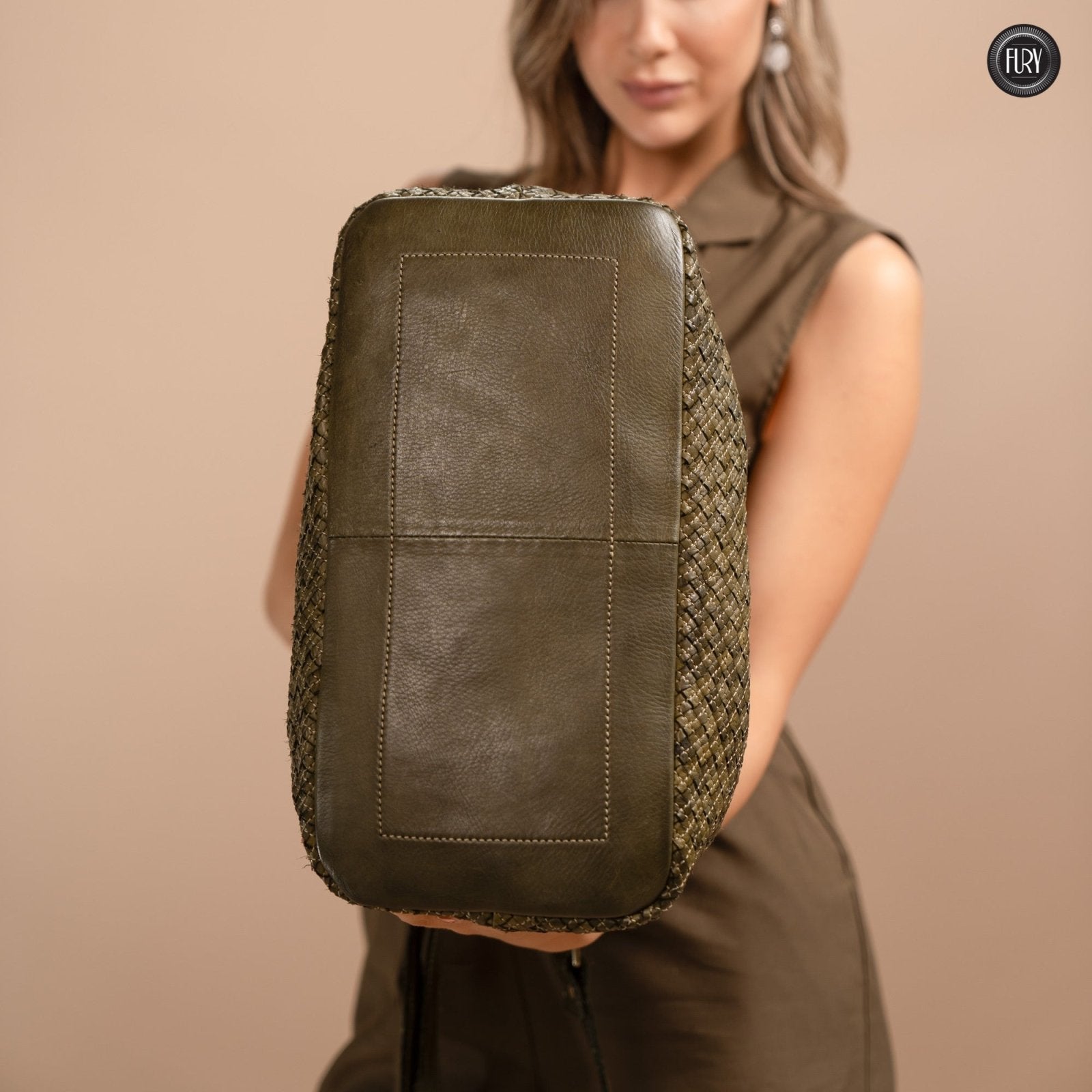 Borsa Agata in pelle intrecciata - Fury