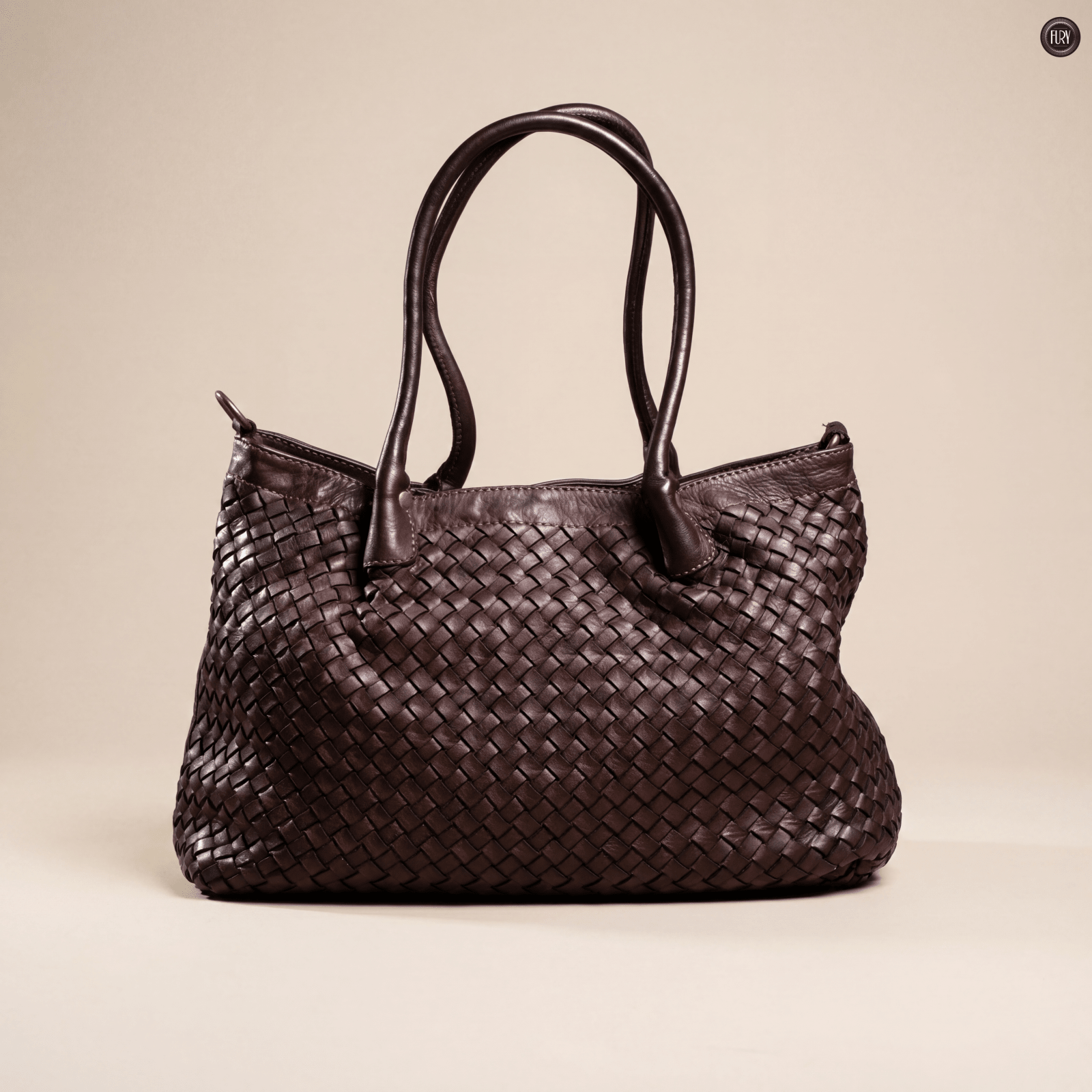 Borsa Caterina Riva in pelle intrecciata - Fury