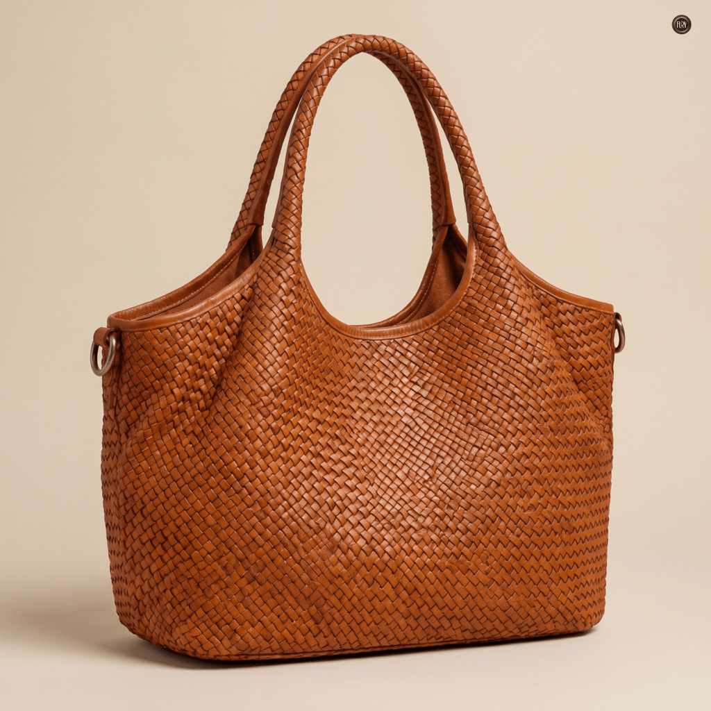 Borsa Nola Maxi in pelle intrecciata - Fury