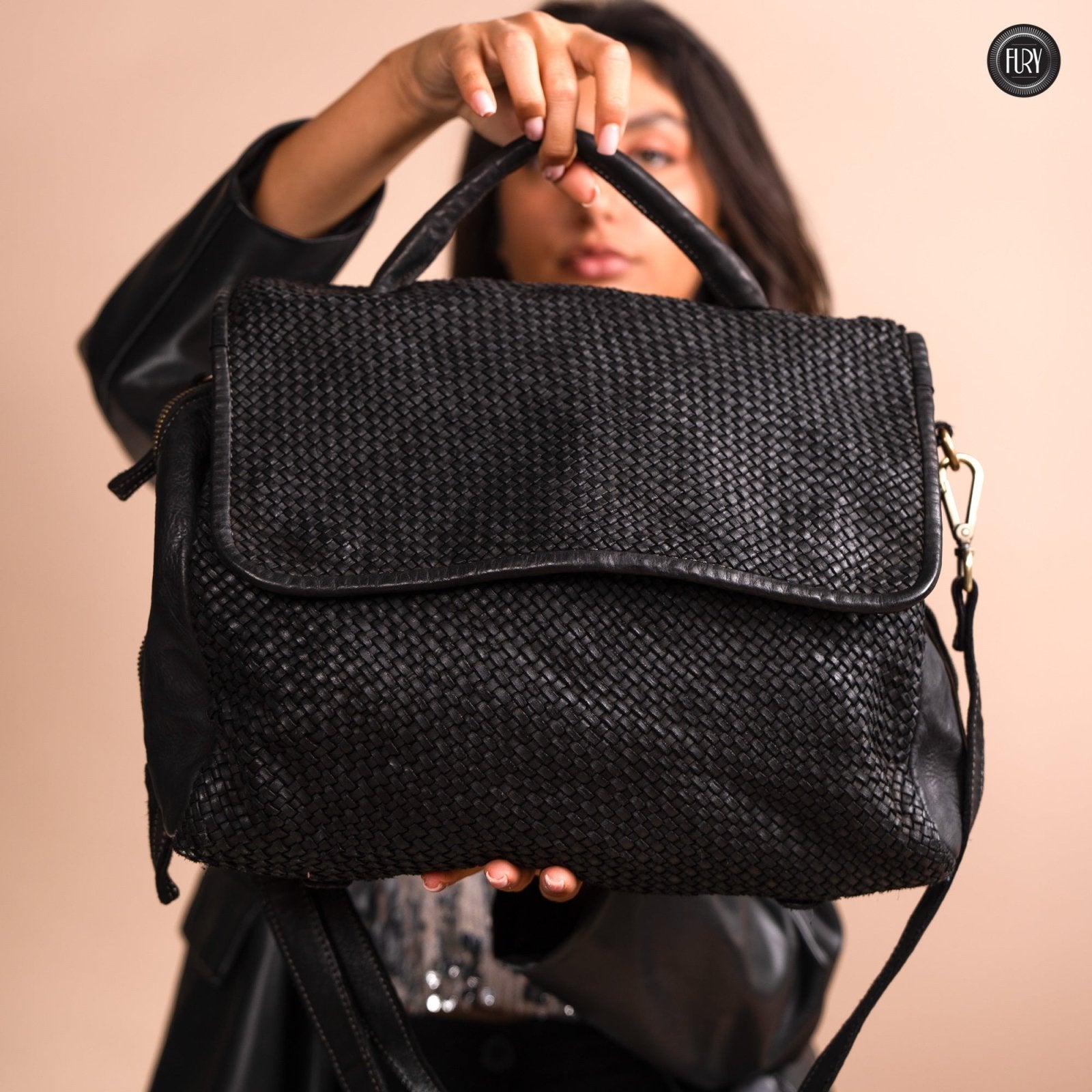Borsa Siena Maxi in pelle intrecciata - Preordine - Fury