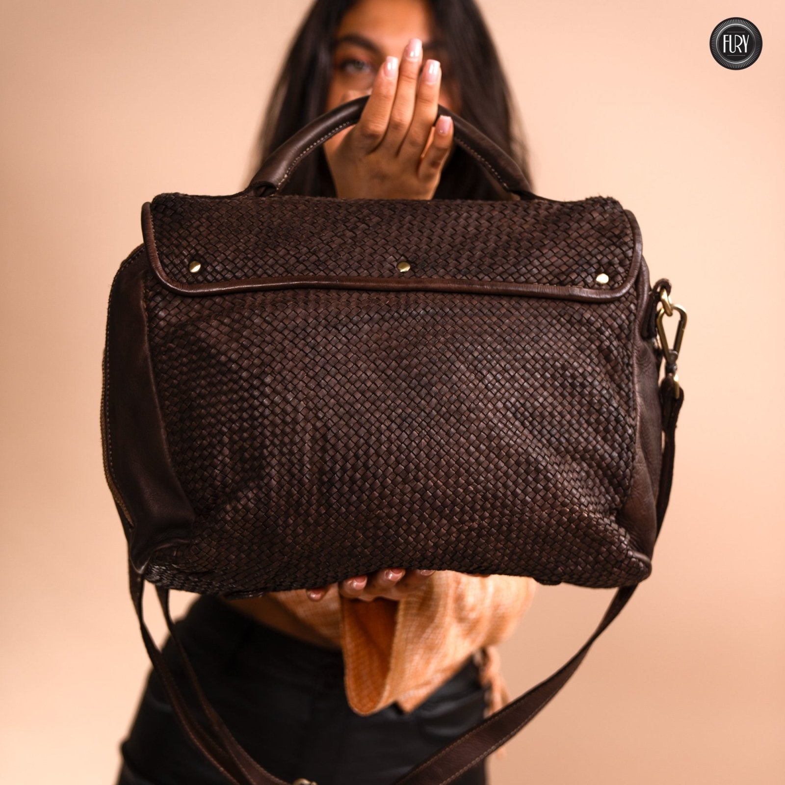 Borsa Siena Maxi in pelle intrecciata - Preordine - Fury
