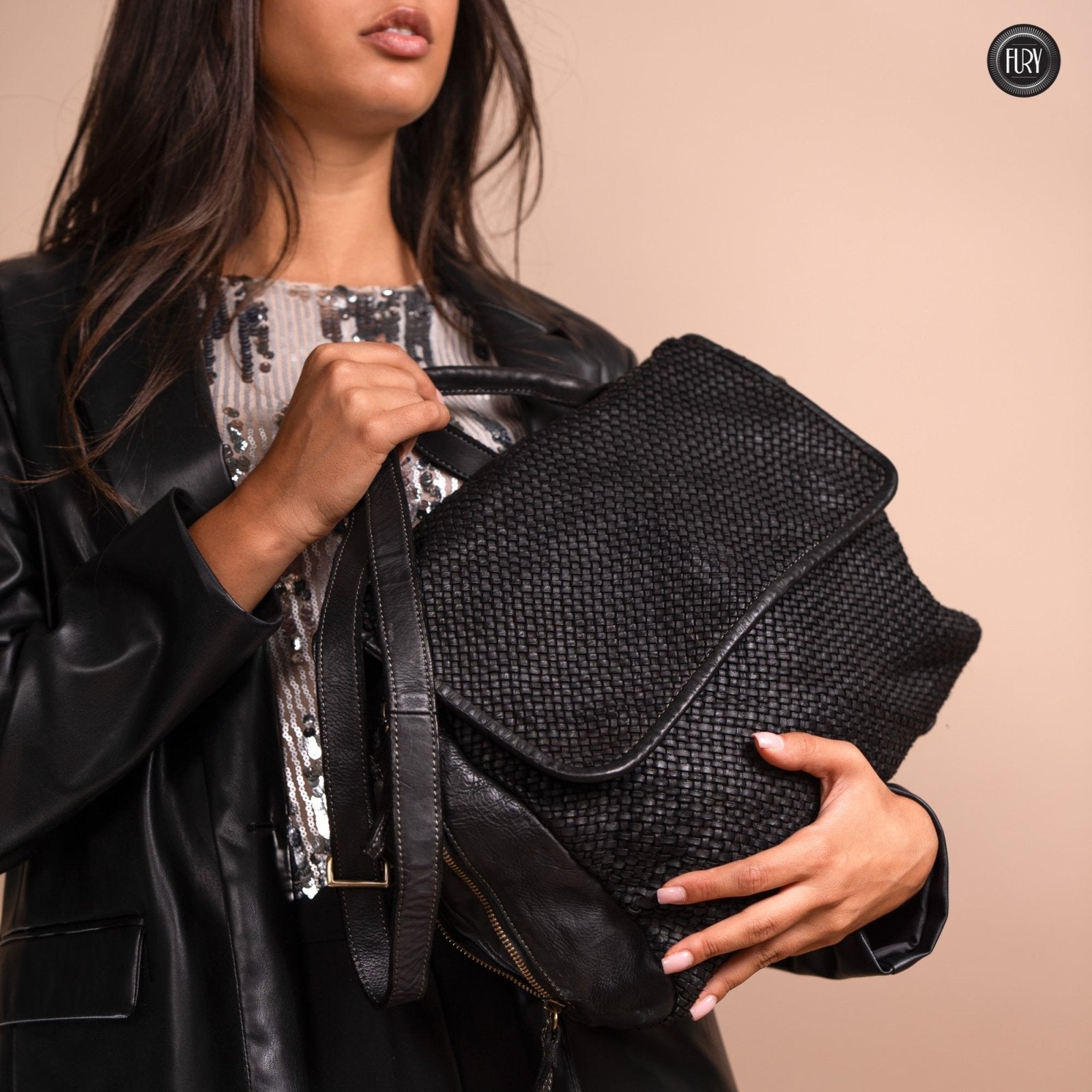 Borsa Siena Maxi in pelle intrecciata - Preordine - Fury