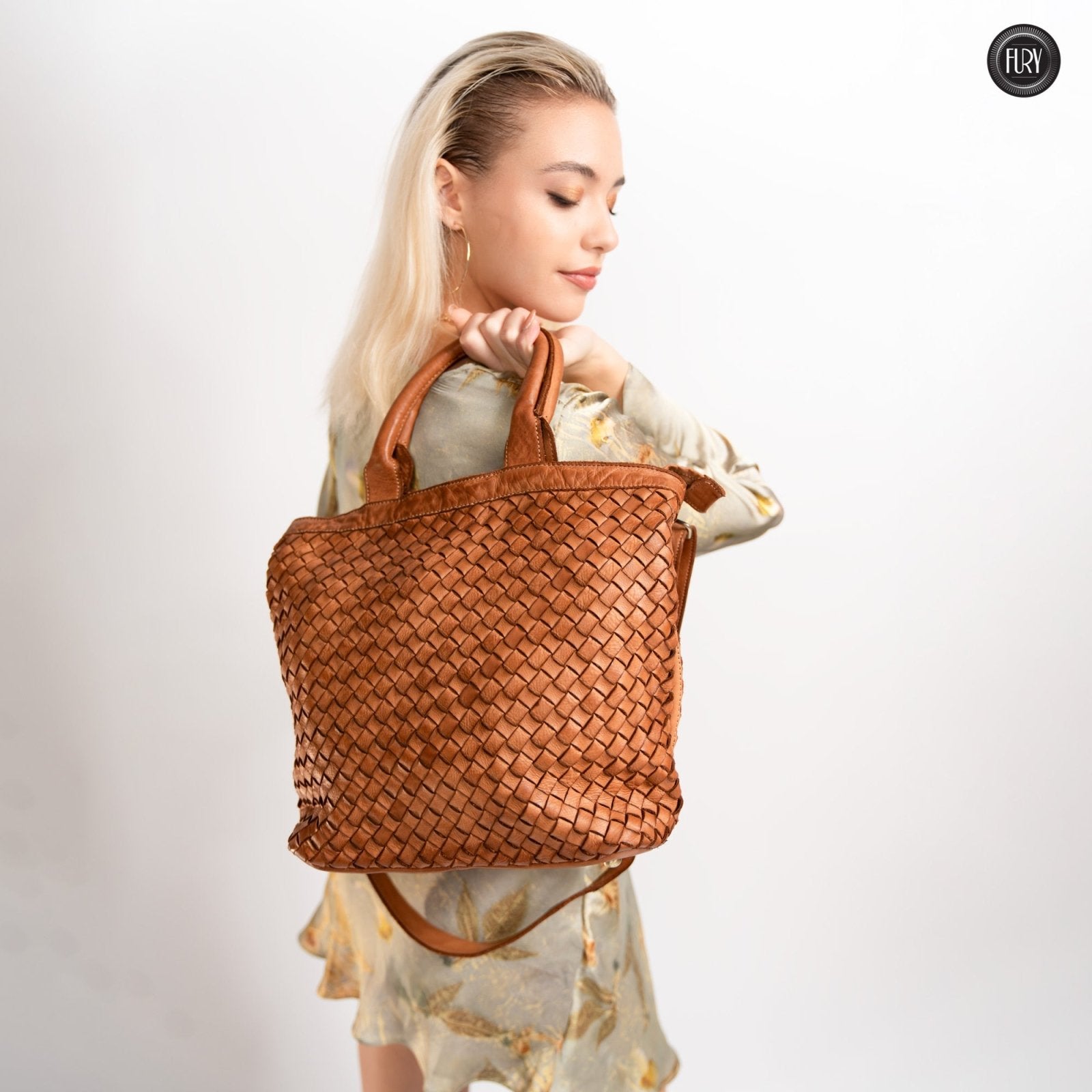 Borsa Virginia in pelle intrecciata - Fury