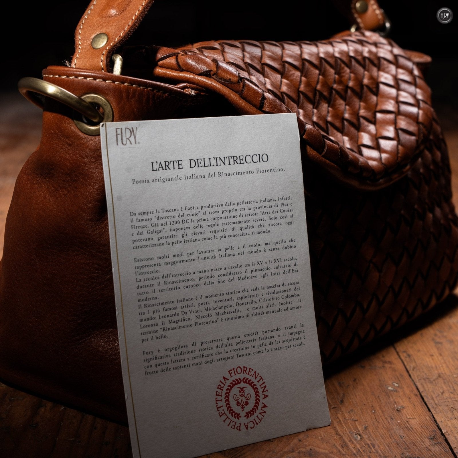 Borsetta Daria in pelle intrecciata - Fury