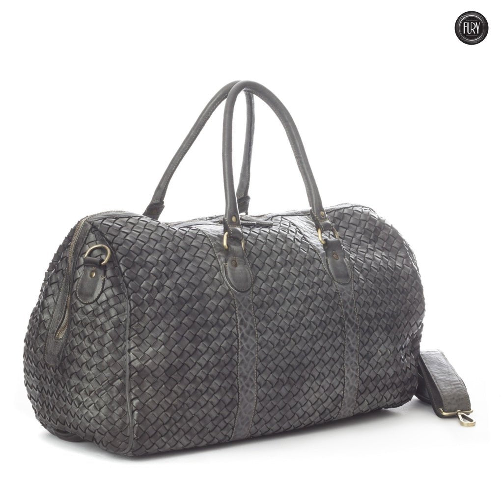 Borsone Orfeo in pelle intrecciata - Fury