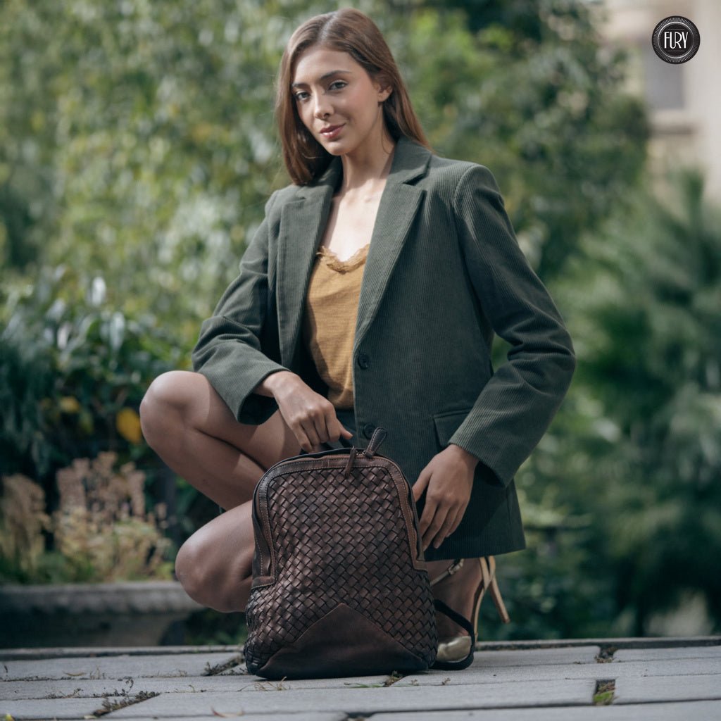 Zaino Arco in pelle intrecciata - Fury