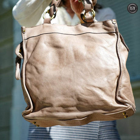 Borsa a spalla Olympia in pelle Fury Bags#colore_taupe