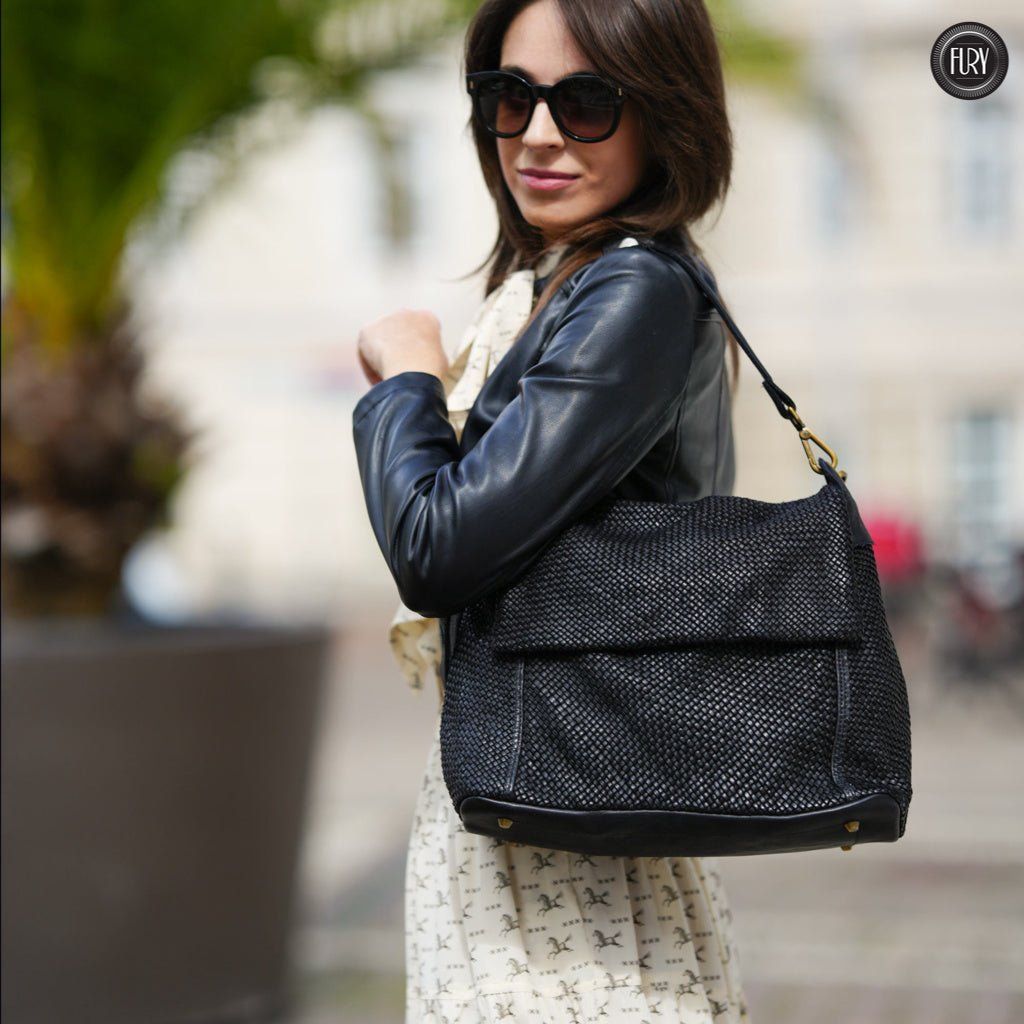 Borsa Deni in pelle Fury Bags#colore_nero