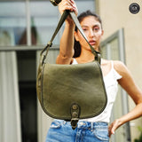 Borsa Francesca in pelle Fury#colore_verde-militare