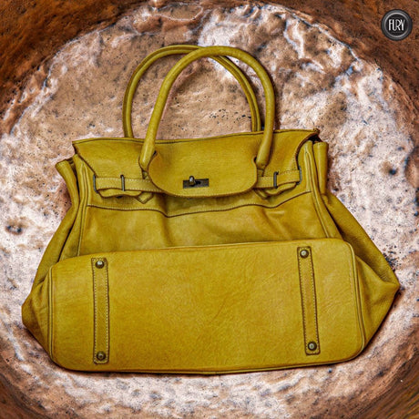 Borsa Lucca in pelle Fury Bags#colore_senape