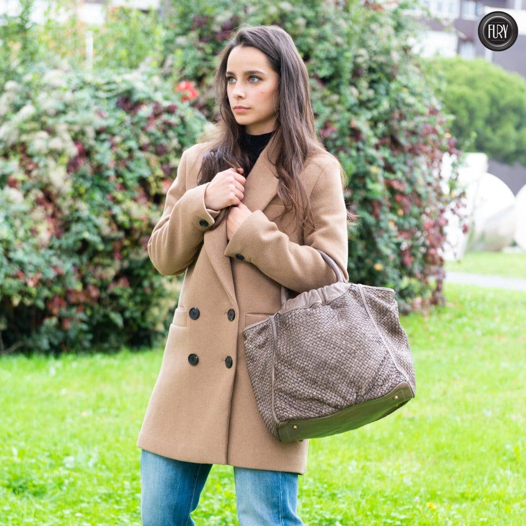 Borsa Prime in pelle intrecciata - Fury
