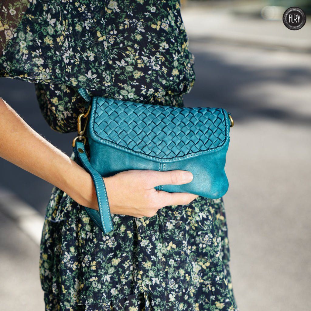 Pochette Tecla in pelle intrecciata - Fury