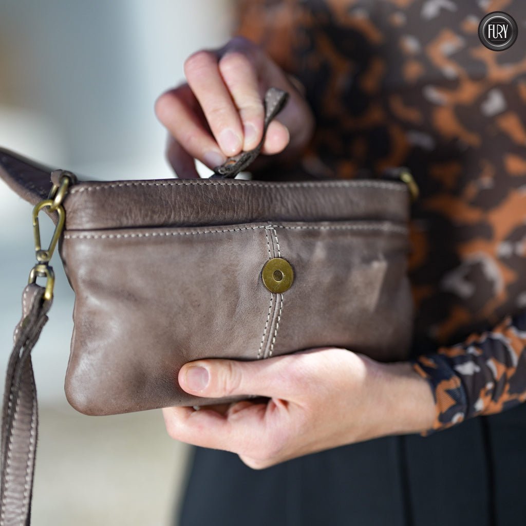 Pochette Tecla in pelle intrecciata - Fury