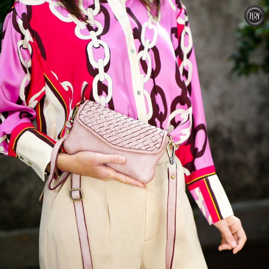 Pochette Tecla in pelle intrecciata - Fury